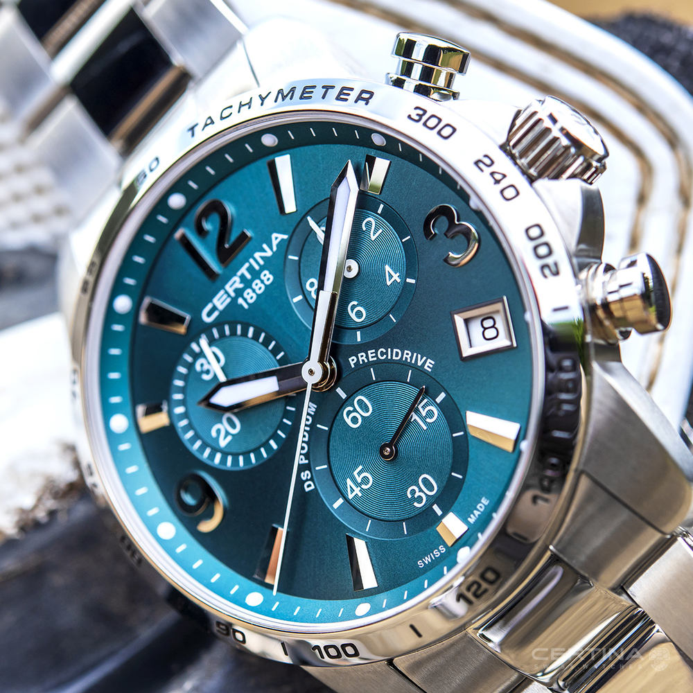 Men Quartz DS Podium Chronograph 1/10 sec watch by Certina